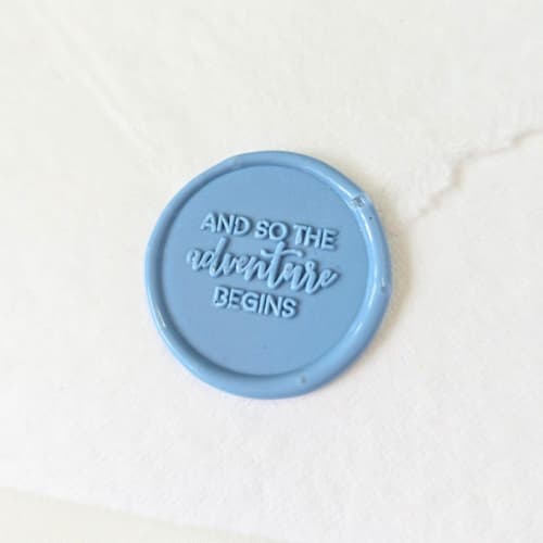 This is a multicolor wax seals by Inkspiringletters called and so the adventure begins- customizable color- set of 25 hand-crafted wax seals in standard