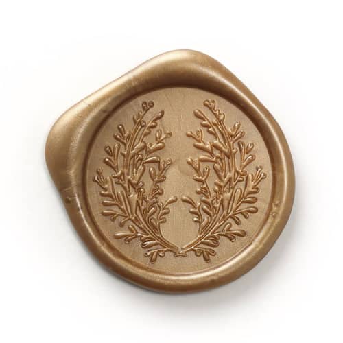 This is a multicolorassorted-colors wax seals by Papel Custom Design called greenery springs wax seals - set of 25 - choice of color in standard