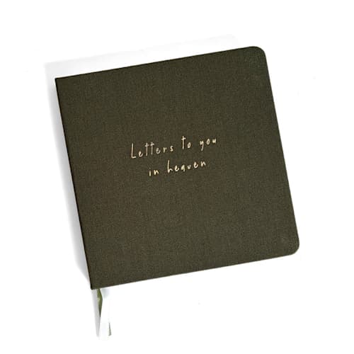 This is a green journals by Jessica Cunningham called letters to you in heaven notebook | in memory of journal in standard