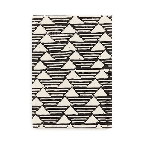 This is a black journals by Anjali Purohit called tria black white zero waste handmade artisanal journal in standard