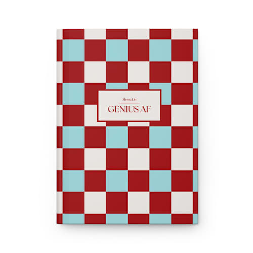 This is a multicolorassorted-colors journals by X Femme d Affaires called genius af personalized journal in standard