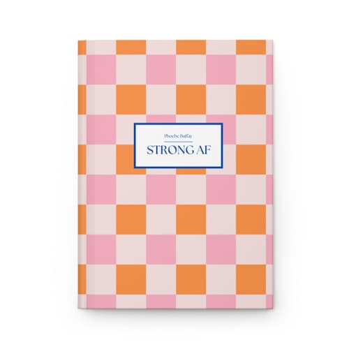 This is a multicolorassorted-colors journals by X Femme d Affaires called strong af personalized journal in standard