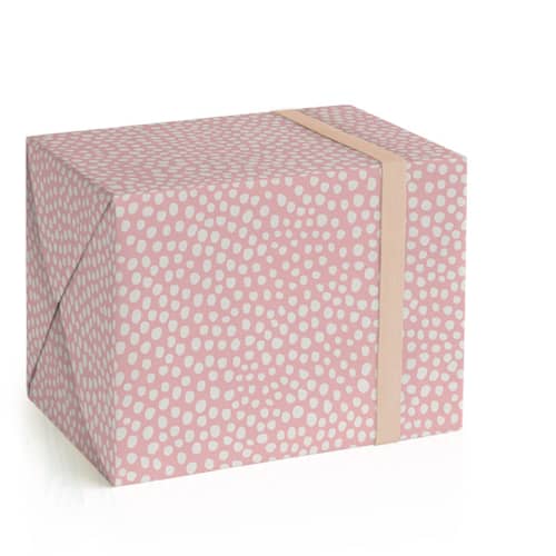 This is a blush wrapping paper by Stacey Day called swan pond b in standard