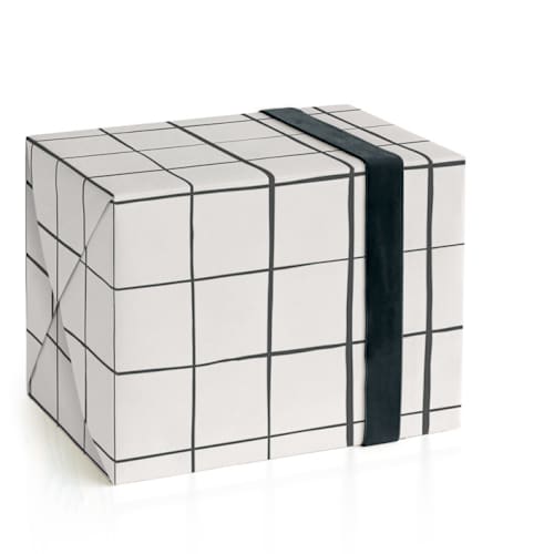 This is a charcoal wrapping paper by Carolyn Nicks called montauk in standard