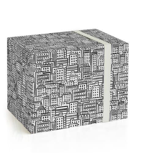 This is a noir wrapping paper by Snow and Ivy called city in standard