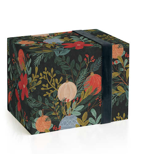 This is a emerald wrapping paper by Angel Walker called ornament bouquet pattern in standard