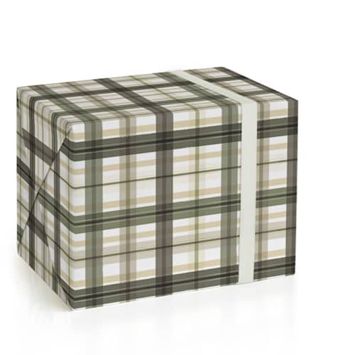 This is a fir wrapping paper by Jackie Crawford called modern farmhouse plaid in standard