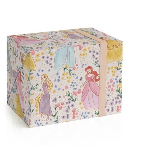 This is a buttercream wrapping paper by Cass Loh called disney princess garden party in standard