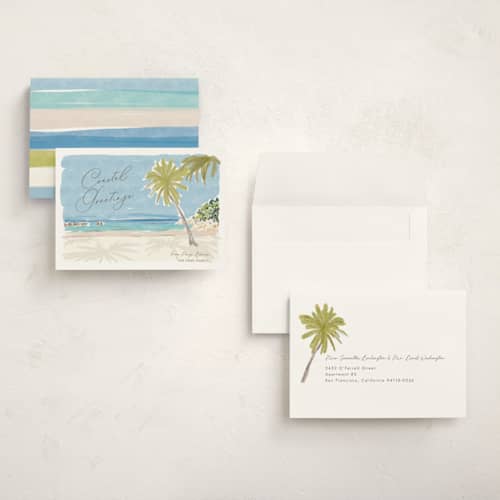 This is a pool holiday photo cards with standard by Annie Montgomery called coastal greetings printing on signature in grand