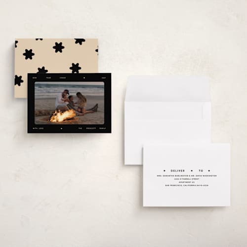 This is a coal holiday photo cards with standard by Pixel and Hank called edit printing on signature in grand