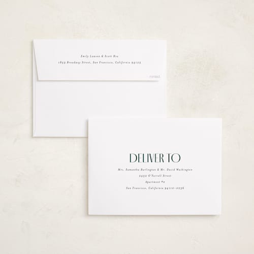 This is a spruce holiday photo cards with standard by Ekko Studio called married & bright printing on recycled smooth signature in grand