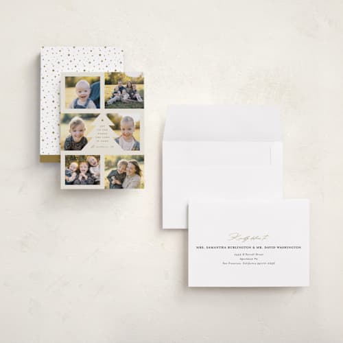This is a eggnog holiday photo cards with standard by Erica Krystek called bountiful joy printing on recycled smooth signature in grand