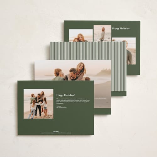 This is a spruce holiday photo cards with standard by Carolyn Nicks called chickadee printing on recycled smooth signature in grand