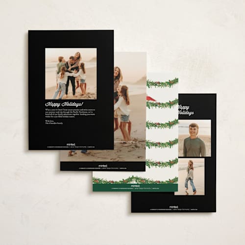 This is a midnight holiday photo cards with standard by Susan Moyal called from our home to yours printing on signature in grand