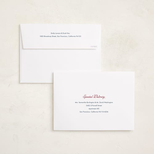 This is a navy holiday photo cards with standard by Kelly Schmidt called vintage border printing on recycled smooth signature in grand