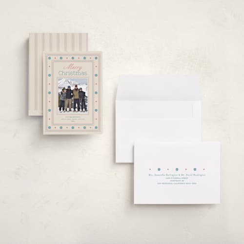 This is a ice holiday photo cards with standard by Erika Firm called saint moritz printing on signature in grand