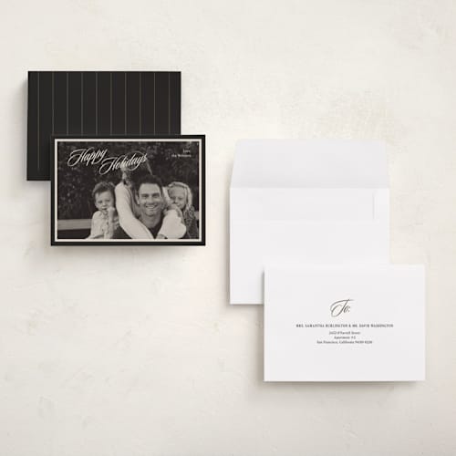 This is a inkwell holiday photo cards with standard by Ani Somi called classic portrait printing on signature in grand