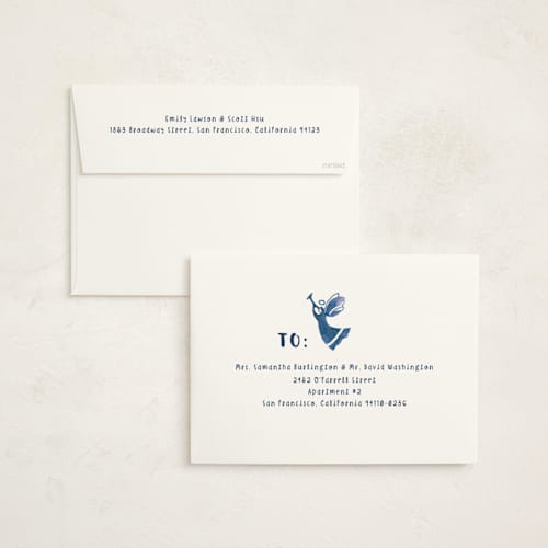 This is a blue jay holiday photo cards with standard by Teju Reval called painted nativity printing on signature in grand