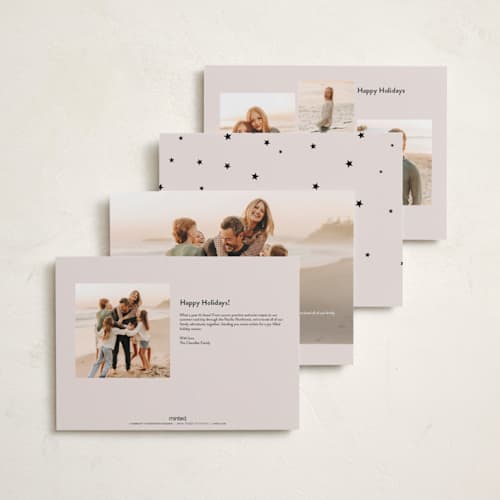 This is a blush holiday photo cards with standard by Iveta Angelova called messy & bright printing on recycled smooth signature in grand