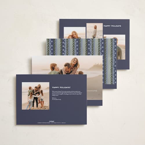 This is a juniper holiday photo cards with standard by Amy Kross called primary printing on recycled smooth signature in grand