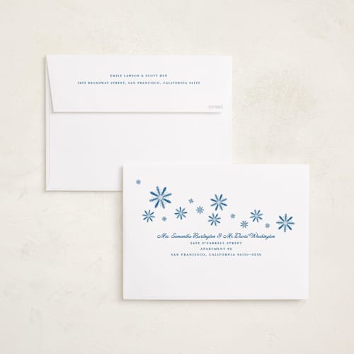 This is a ocean holiday photo cards with standard by Erika Firm called mini cabana stripes printing on recycled smooth signature in grand