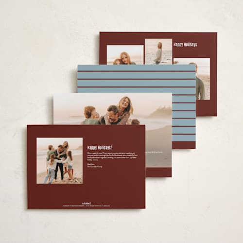 This is a frost holiday photo cards with standard by Ana de Sousa called new foundations printing on signature in grand