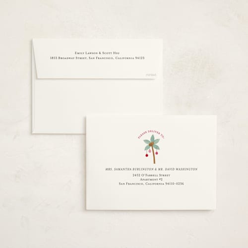 This is a hibiscus holiday photo cards with standard by Sarah Knight called beach santa printing on signature in grand