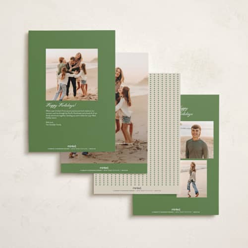 This is a garland holiday photo cards with standard by Pati Cascino called jasper printing on signature in grand