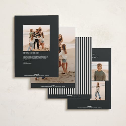 This is a midnight holiday photo cards with standard by Kristie Kern called portofino printing on signature in grand