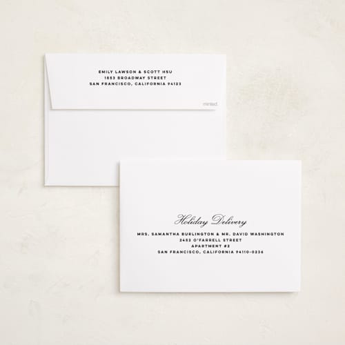 This is a midnight holiday photo cards with standard by Kristie Kern called portofino printing on signature in grand