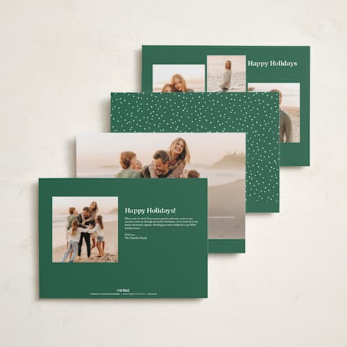 This is a snow holiday photo cards with standard by Erica Krystek called better late than february printing on signature in grand