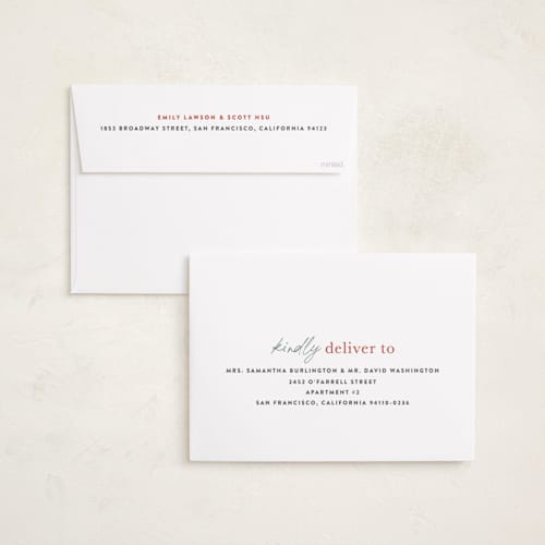 This is a festoon holiday photo cards with standard by Sara Hicks Malone called new address printing on recycled smooth signature in grand