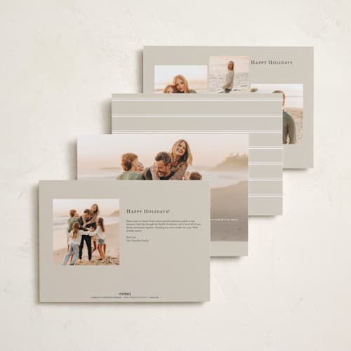 This is a pearl holiday photo cards with standard by Nicole Walsh called formal script printing on signature in grand