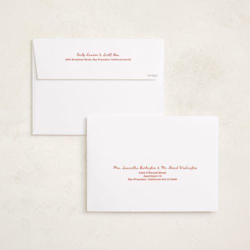 This is a peppermint holiday photo cards with standard by Rina Ozum called cheers to the new year printing on signature in grand