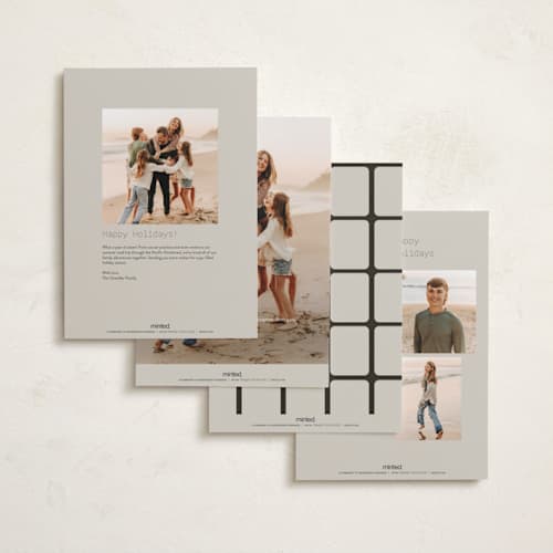 This is a vintage holiday photo cards with standard by Michelle Buckner called highlight reel printing on signature in grand