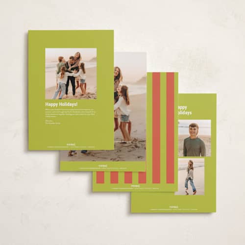 This is a citrus holiday photo cards with standard by Ashlee Townsend called more cheer printing on signature in grand