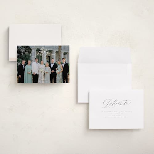 This is a snow holiday photo cards with standard by Sara Hicks Malone called timeless merry printing on signature in grand
