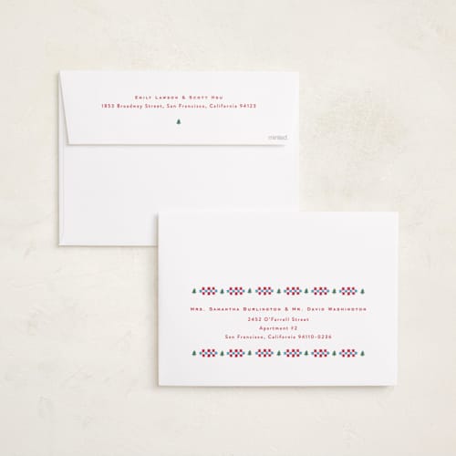 This is a poinsettia holiday photo cards with standard by Amy Kross called lauren printing on signature in grand