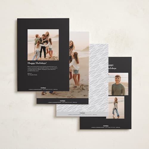This is a snow holiday photo cards with standard by Kennedi Shaw called update printing on recycled smooth signature in grand