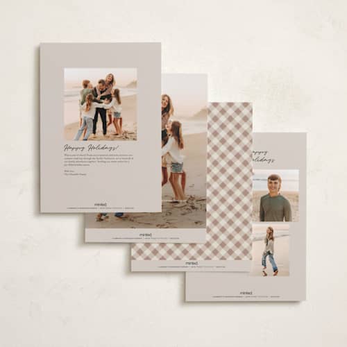 This is a cookie dough holiday photo cards with standard by Adelyn T. called snapshot trio printing on recycled smooth signature in grand