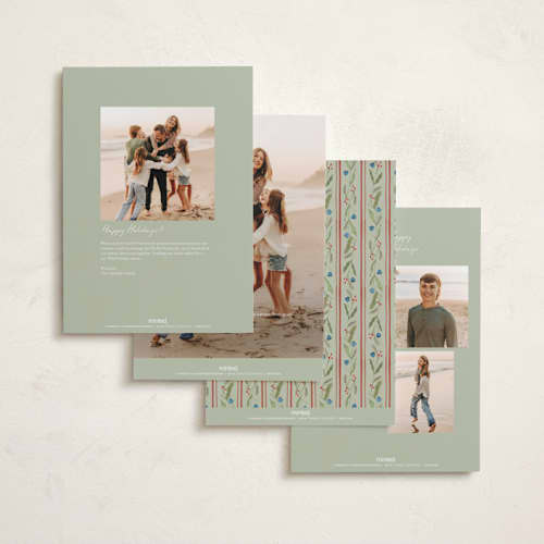 This is a midnight holiday photo cards with standard by Amy Kross called verdant printing on signature in grand