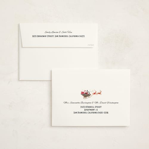 This is a coal holiday photo cards with standard by Paper Sun Studio called the night before christmas printing on signature in grand