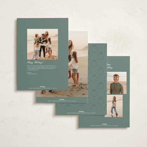 This is a cedar holiday photo cards with standard by Leia Matt called homestead charm printing on signature in grand