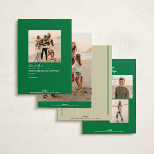 This is a emerald holiday photo cards with standard by Jen Ramsey called merry merry printing on signature in grand