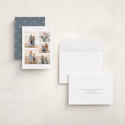 This is a cloud holiday photo cards with standard by Nicole Walsh called quintet printing on signature in grand