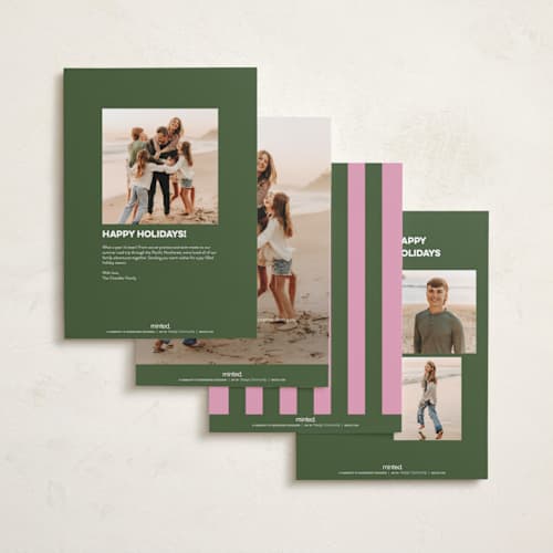 This is a olive holiday photo cards with standard by Kristie Kern called snaps printing on signature in grand