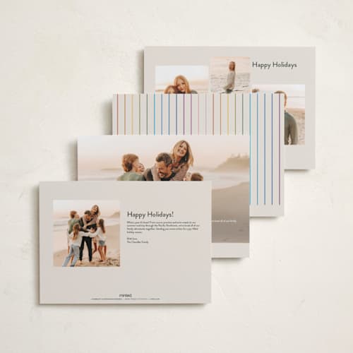 This is a cream holiday photo cards with standard by lulu and isabelle called the best printing on signature in grand