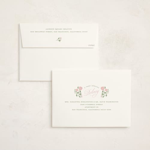 This is a winter rose holiday photo cards with standard by Susan Zinader called poinsettia stripe wallpaper printing on signature in grand