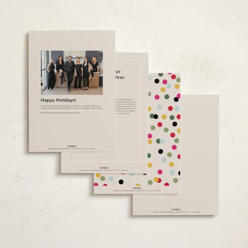 This is a confetti holiday photo cards with standard by Owl and Toad called ever so printing on signature in grand