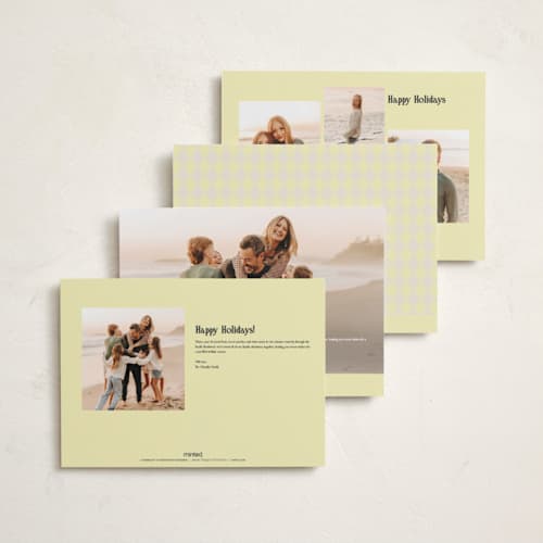 This is a sunshine holiday photo cards with standard by chocomocacino called modjeska printing on signature in grand